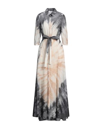 Shop Gabriela Hearst Woman Maxi Dress Lead Size 8 Cashmere, Silk, Wool In Grey
