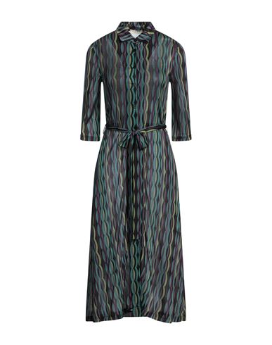 Siyu Woman Midi Dress Turquoise Size 8 Viscose In Blue