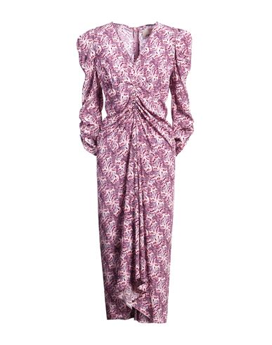 ISABEL MARANT ISABEL MARANT WOMAN MIDI DRESS MAUVE SIZE 8 SILK, ELASTANE 