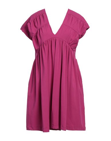 Alpha Studio Shirred Mini Dress In Purple