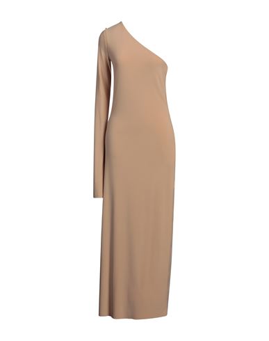 Sportmax Woman Maxi Dress Sand Size M Polyester, Elastane In Beige
