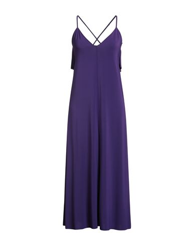 Kaos Woman Maxi Dress Purple Size 6 Acetate, Polyamide, Elastane