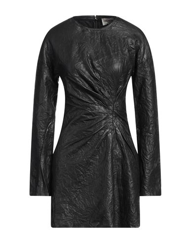 Zadig & Voltaire Rixina Gathered Leather Minidress In Black