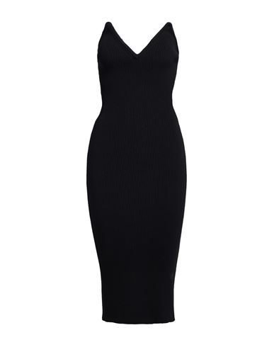 Coperni Knit Sweetheart Bustier Midi Dress In Black