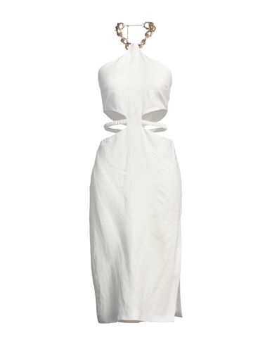 Patrizia Pepe Woman Mini Dress Off White Size 6 Linen, Viscose