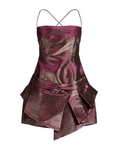 Jijil Woman Mini Dress Fuchsia Size 8 Polyester, Metallic Fiber In Pink