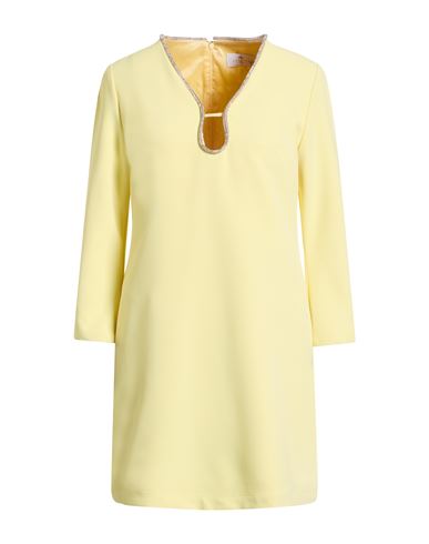 Nenette Woman Mini Dress Pastel Yellow Size 10 Polyester, Elastane In Yellow