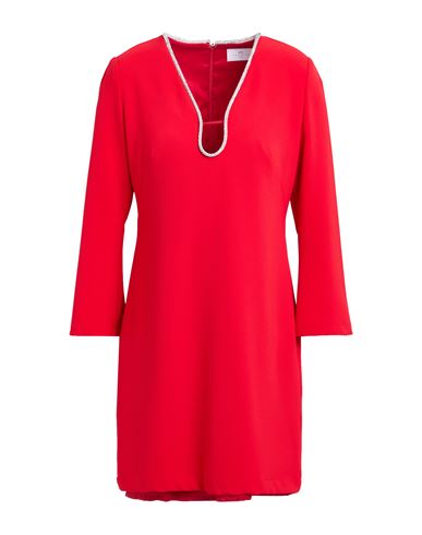 Nenette Woman Mini Dress Tomato Red Size 4 Polyester, Elastane