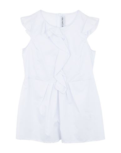 Simonetta Toddler Girl Top White Size 5 Cotton In Blue