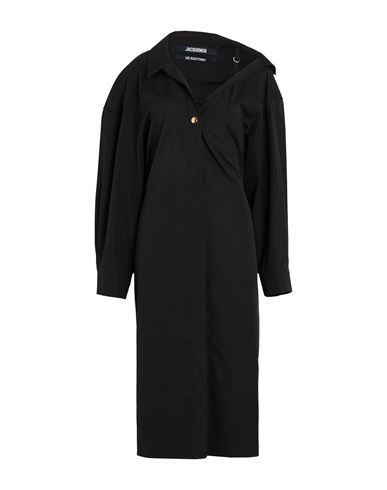 Jacquemus Woman Midi Dress Black Size 8 Cotton In Black