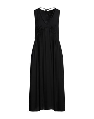 Woman Midi dress Black Size M Polyester