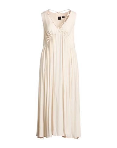 Pinko Woman Midi Dress Off White Size 4 Viscose In Neutral