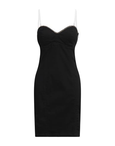 Liu •jo Woman Mini Dress Black Size 6 Cotton, Modal, Polyester, Elastane