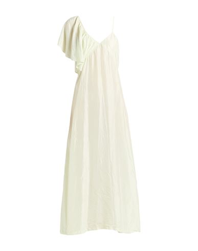 Tela Woman Maxi Dress Light Green Size 6 Silk In Neutral
