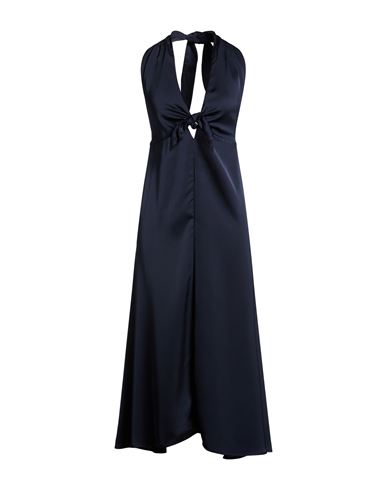 Merci Italia Woman Maxi Dress Navy Size M Polyester In Black