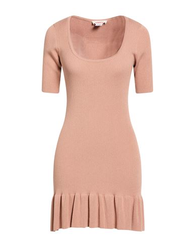 Kontatto Woman Mini Dress Blush Size Onesize Viscose, Acrylic, Elastane In Gold