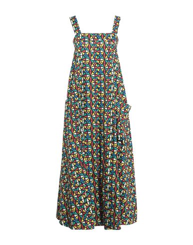 Dixie Woman Midi Dress Black Size M Cotton In Black