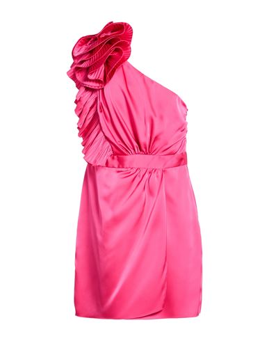 Hanita Woman Mini Dress Fuchsia Size L Polyester In Pink