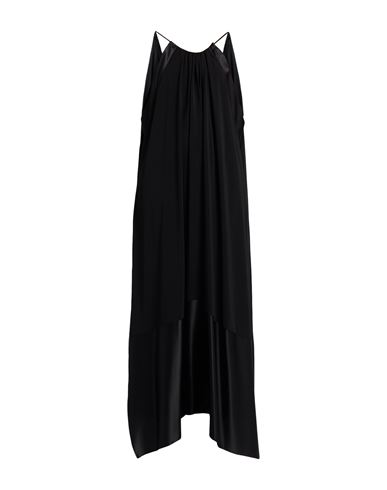 Shop Max Mara Woman Maxi Dress Black Size 10 Viscose, Elastane, Silk