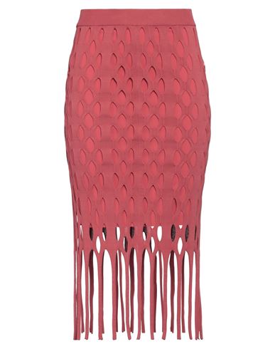 Midi-Rock Damen Ziegelrot L,M,S Damen