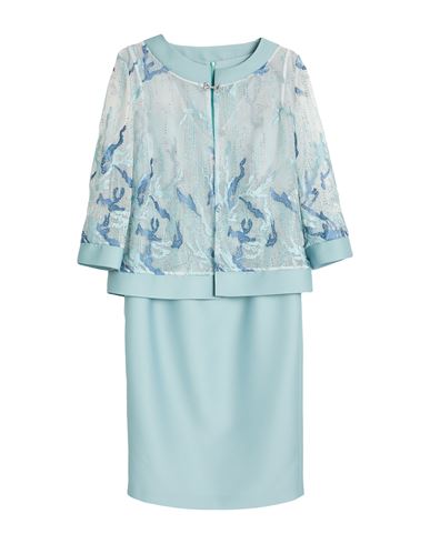 Musani Woman Suit Sky Blue Size 14 Polyester In Blue