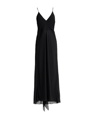 Shop Patrizia Pepe Woman Maxi Dress Black Size 10 Polyester
