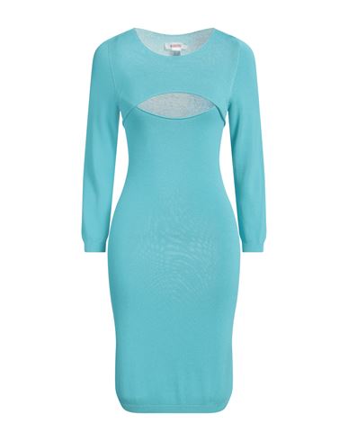Kontatto Woman Mini Dress Turquoise Size Onesize Viscose, Polyester In Blue
