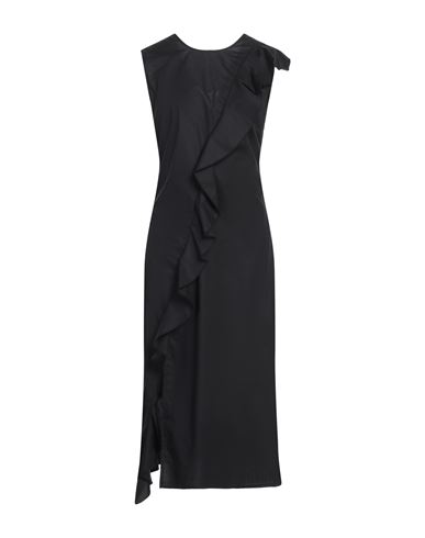 Icona By Kaos Woman Midi Dress Black Size 10 Cotton In Black