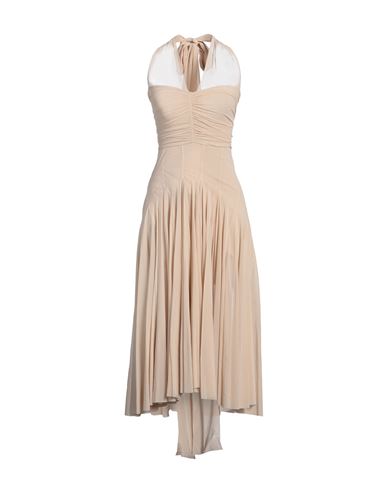 Shop Philosophy Di Lorenzo Serafini Woman Maxi Dress Beige Size 4 Polyamide