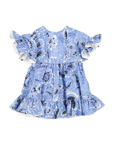 Etro Woman Baby Dress Light Blue Size 9 Cotton In Blue