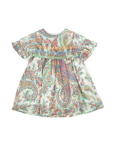 Etro Woman Baby Dress Light Green Size 9 Cotton In Green