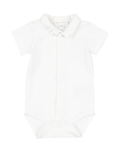Tartine Et Chocolat Man Baby Bodysuit White Size 9 Cotton, Elastane In White