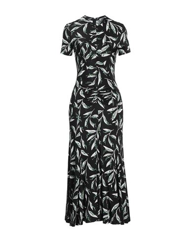 Rabanne Woman Midi Dress Black Size 12 Viscose, Elastane In Multi