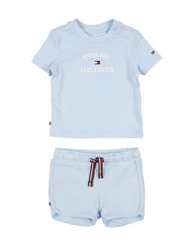 Tommy Hilfiger Baby Set Sky Blue Size 9 Cotton, Elastane In Blue