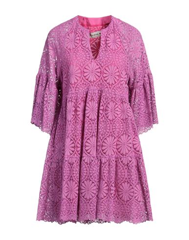 Woman Mini dress Fuchsia Size 4 Linen