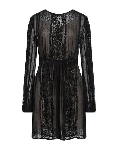 Twinset Woman Mini Dress Black Size 2 Cotton