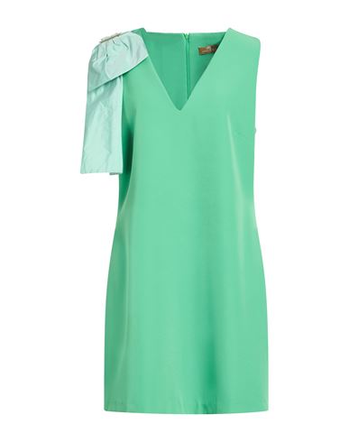 Anna Sirico Couture Woman Mini Dress Green Size 14 Polyester, Elastane In Green