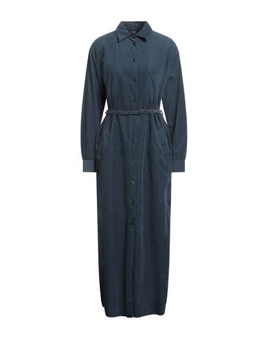 Aspesi Woman Maxi Dress Deep Teal Size 8 Cotton In Blue