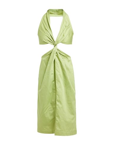 Liya Woman Midi Dress Light Green Size 4 Cotton In Green
