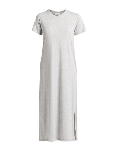 Ottod'ame Woman Midi Dress Light Grey Size 10 Cotton