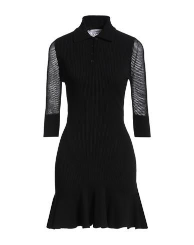 Off-white Woman Mini Dress Black Size 4 Viscose, Polyester, Polyamide, Polyurethane In Black