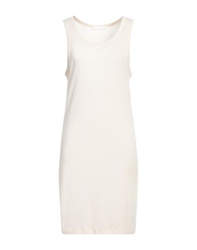 Helmut Lang Woman Mini Dress Ivory Size L Pima Cotton, Modal In White