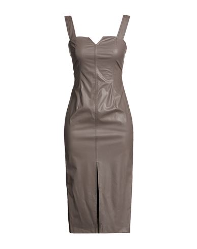 Suoli Woman Midi Dress Taupe Size 4 Polyurethane