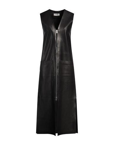 Aeron Woman Midi Dress Black Size 6 Lambskin In Black