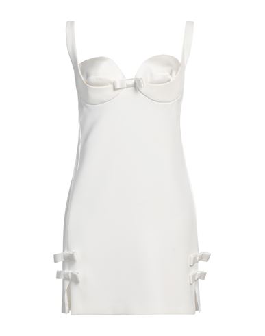 Shop Elisabetta Franchi Woman Mini Dress Ivory Size 4 Polyester, Elastane, Acetate, Viscose