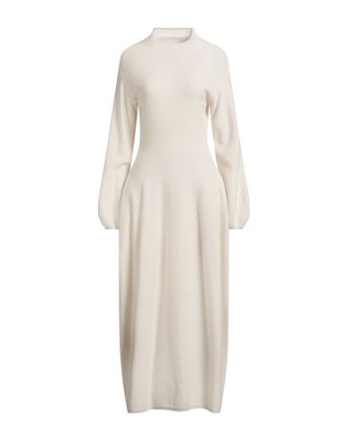 Antonelli Woman Maxi Dress Off White Size S Virgin Wool, Silk, Cashmere In White