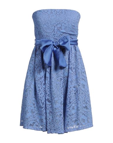 Emme By Marella Woman Mini Dress Light Blue Size L Polyamide, Elastane In Blue