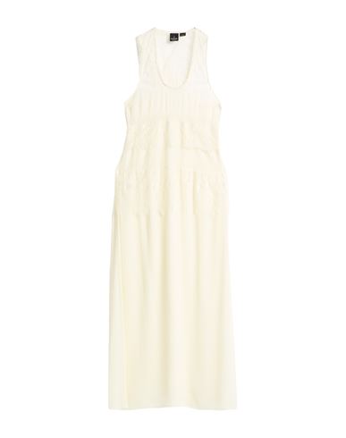 Pinko Uniqueness Woman Maxi Dress Off White Size 4 Polyester, Polyamide, Cotton In White