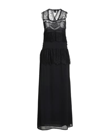 Pinko Uniqueness Woman Maxi Dress Black Size 0 Polyester, Polyamide, Cotton In Black