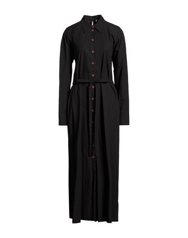 Alysi Woman Maxi Dress Black Size 10 Cotton
